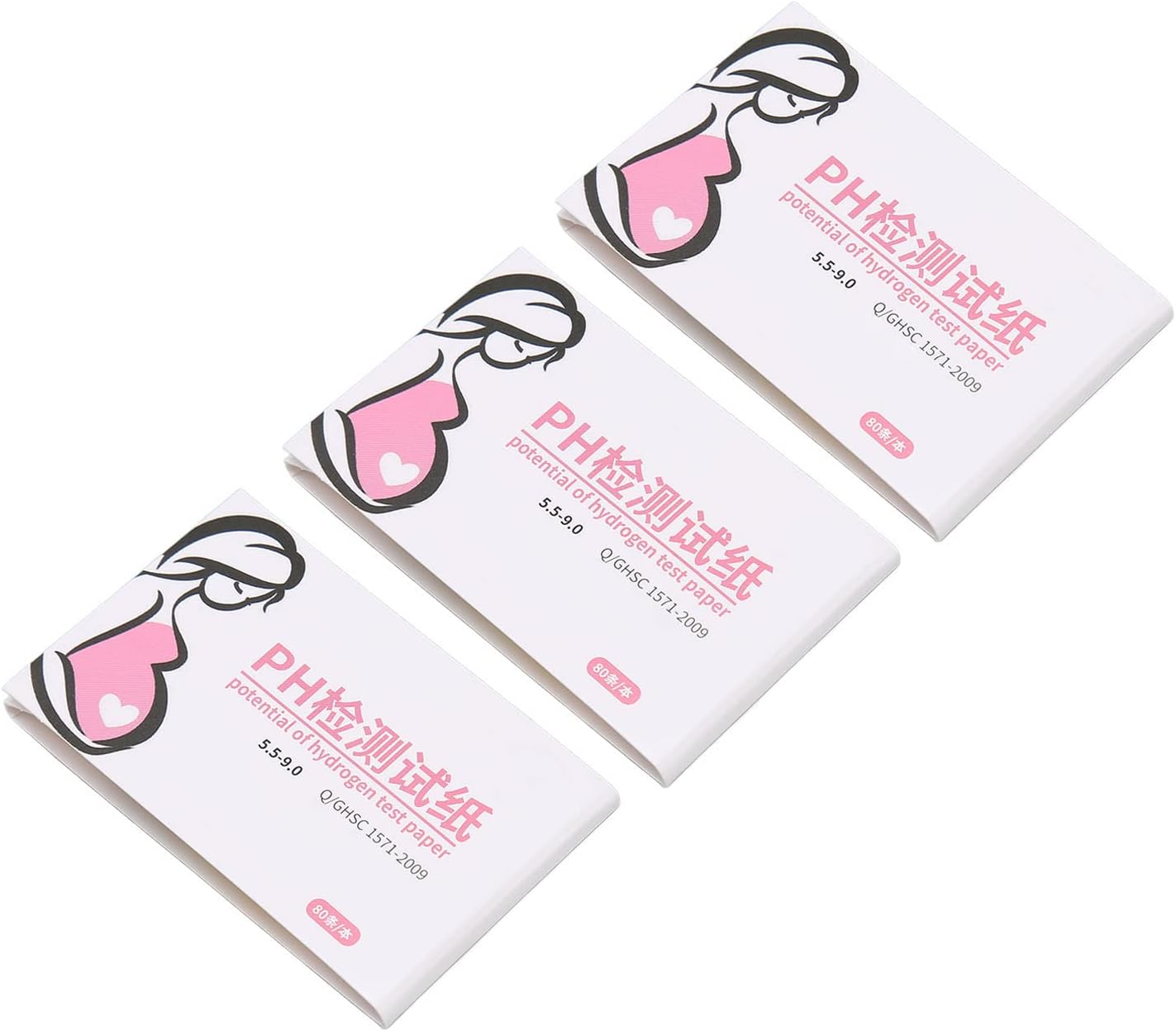 Tira de prueba de líquido amniótico, papel de prueba de pH de alta sensibilidad, 3 juegos de 80 tiras de prueba con tarjeta de color, para madres