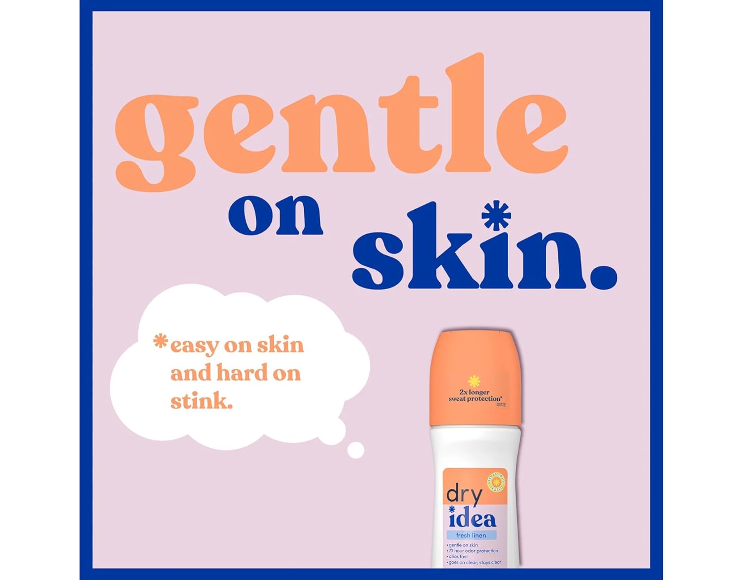 Dry Idea Fresh Linen – Desodorante antitranspirante roll-on de lino fresco, 3.25 onzas (paquete de 5)
