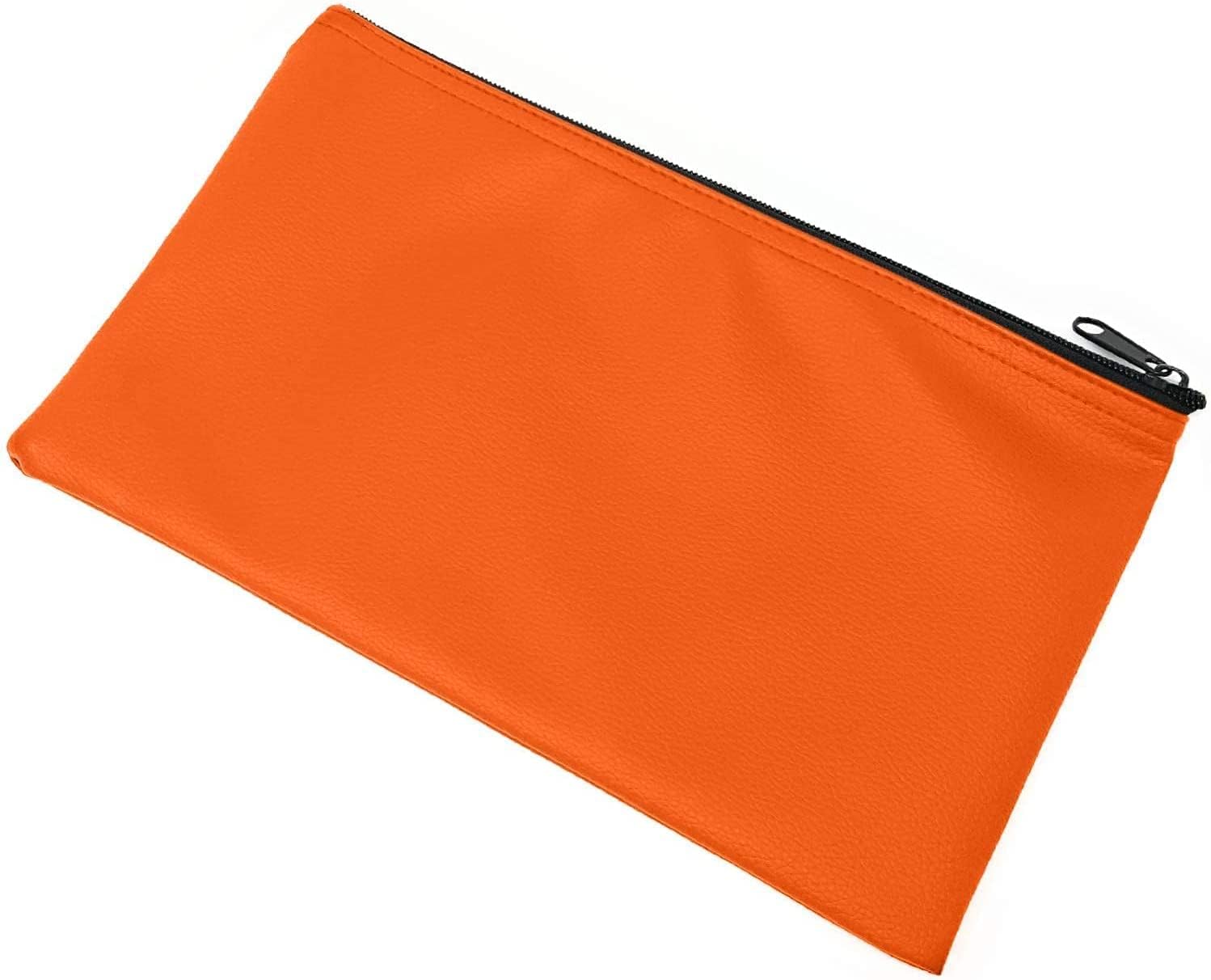 Bolsa de depósito con cremallera  Rojo y naranja  11 x 6 pulgadas  Cuero sintético duradero para dinero en efectivo monedero monedero para hombres y