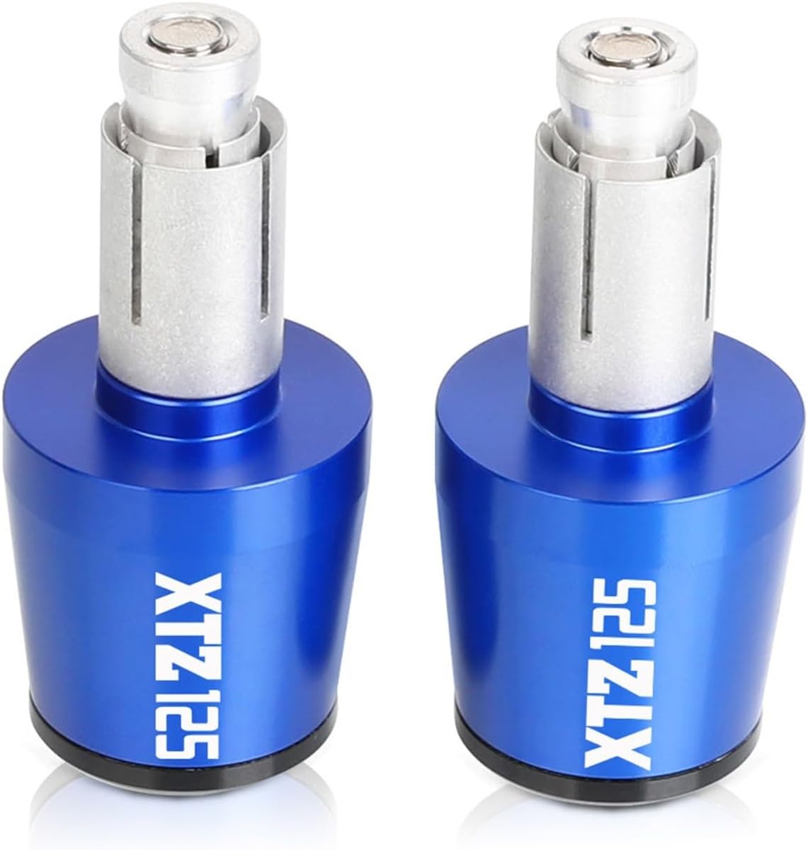 Para Yamaha XTZ125 XTZ 125 2021 2022 2023 78 pulgadas 22MM Mangos de manillar de motocicleta Tapas antivibración Silder Plugs (Color Azul y Negro,