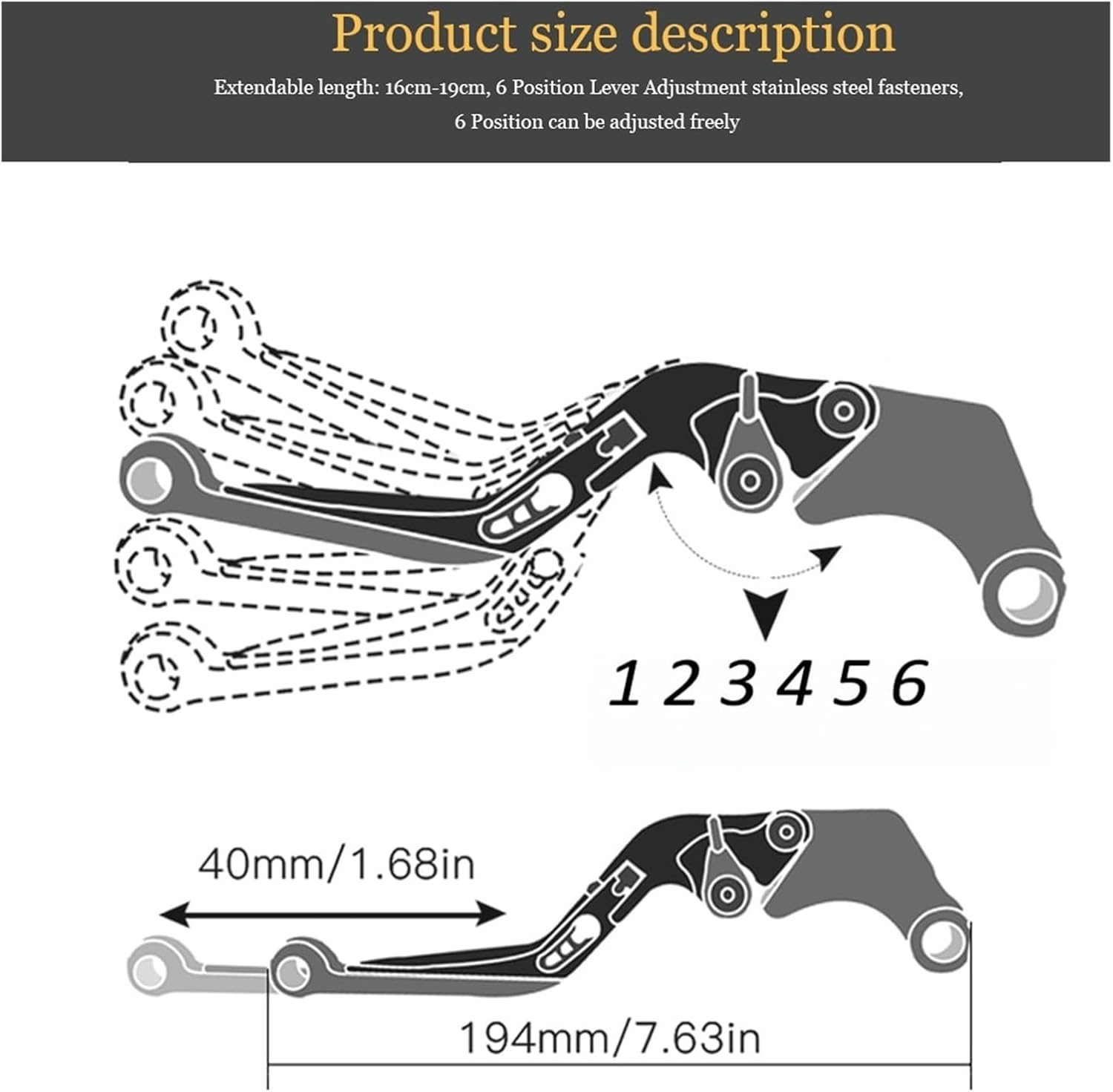 Motorbike Drum Brakes Motorcycle Folding Extendable Brake Clutch Levers for Kawasaki Versys 650 Cc Versys650 VERSYS650cc 2015-2020 Reservoir Levers