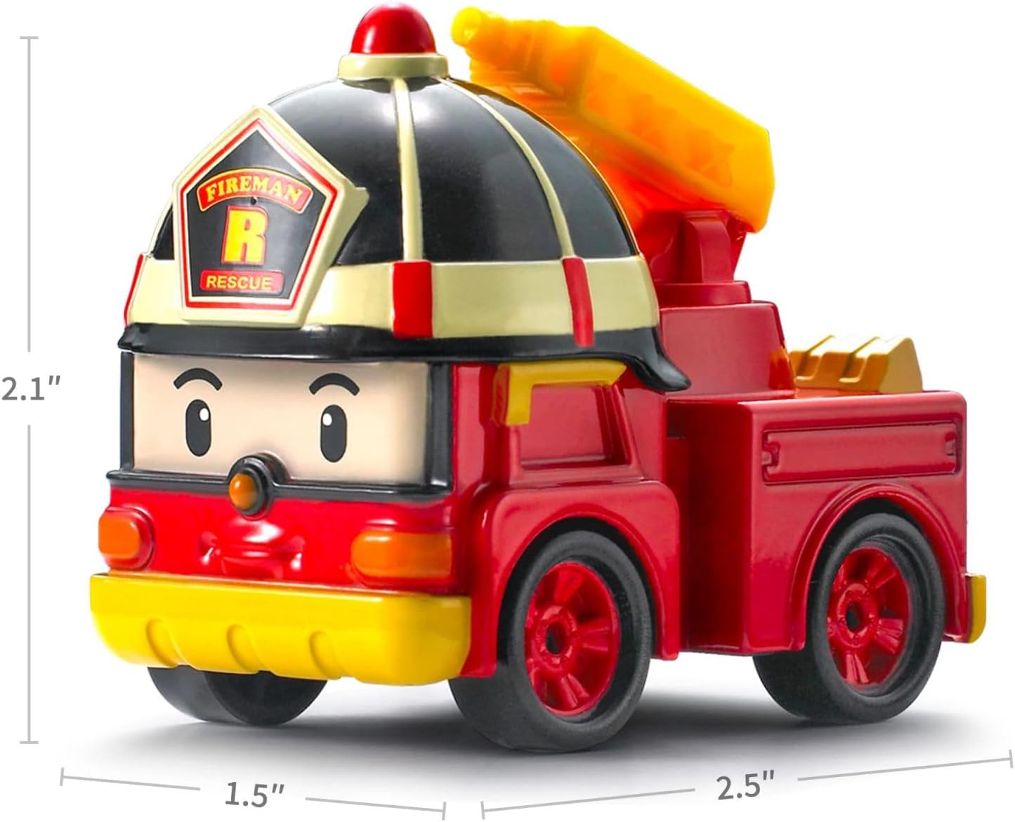 Robocar Poli Juguetes, paquete de 4 Automóviles de juguete de metal fundido a presión, equipo de rescate de mini corredores, poli + ámbar + Roy +