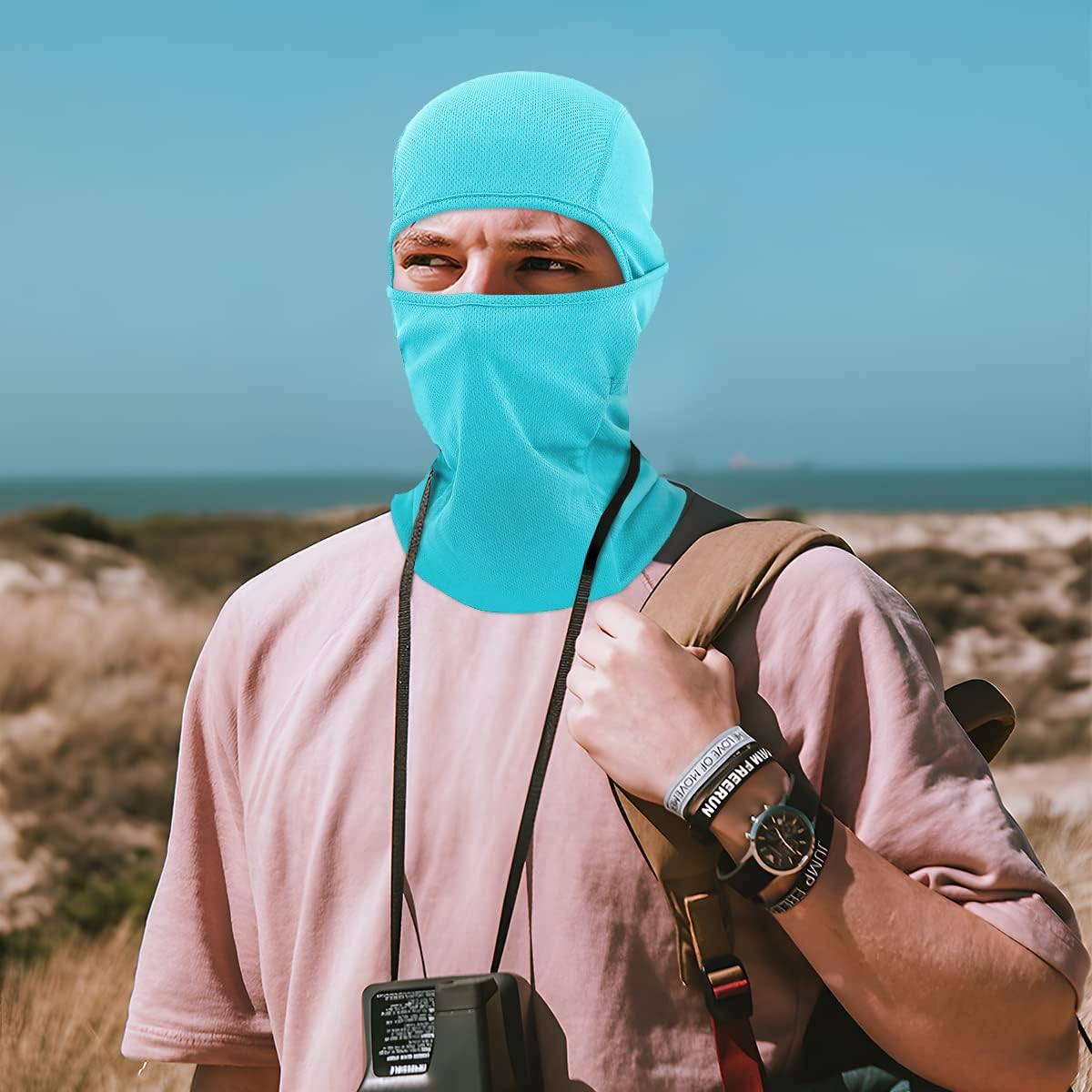 Pasamontañas, máscara facial completa de invierno para hombres y mujeres, esquí, snowboard, motocicleta, protección UV (azul)