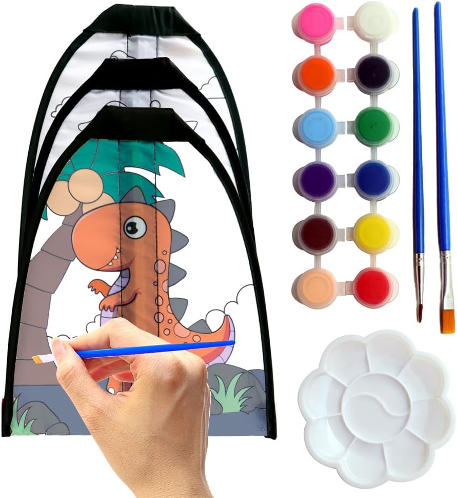 3 piezas de kit de eyección de pulgar para niños, kits de manualidades para hacer cometas para niños, mini cometa de playa fácil de volar, 4 a 12