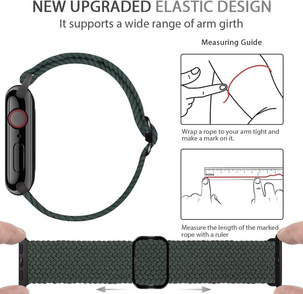IFCASE Correa elástica para reloj Apple Watch de 4945441.654 in, 41401.496 in, iWatch Series Ultra 8 7 6 5 4 3 2 SE, correa deportiva elástica