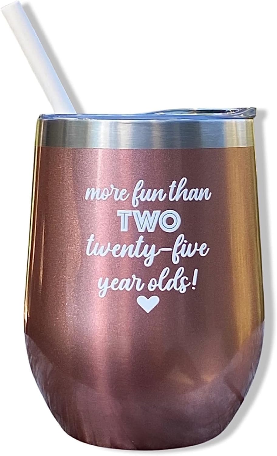 Vaso con texto en inglés “More Fun Than Two Twenty-Five Year”, regalo de cumpleaños número 50, taza de viaje del 50 cumpleaños, regalo de fiesta de