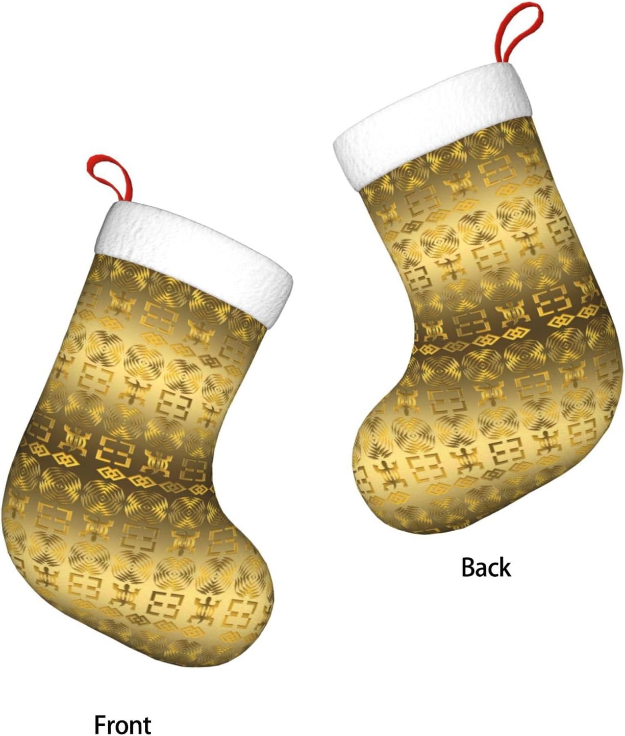 Calcetines de Navidad, patrón étnico africano con símbolos Adinkra, medias de Navidad grandes, medias colgantes de Navidad para Navidad, vacaciones,