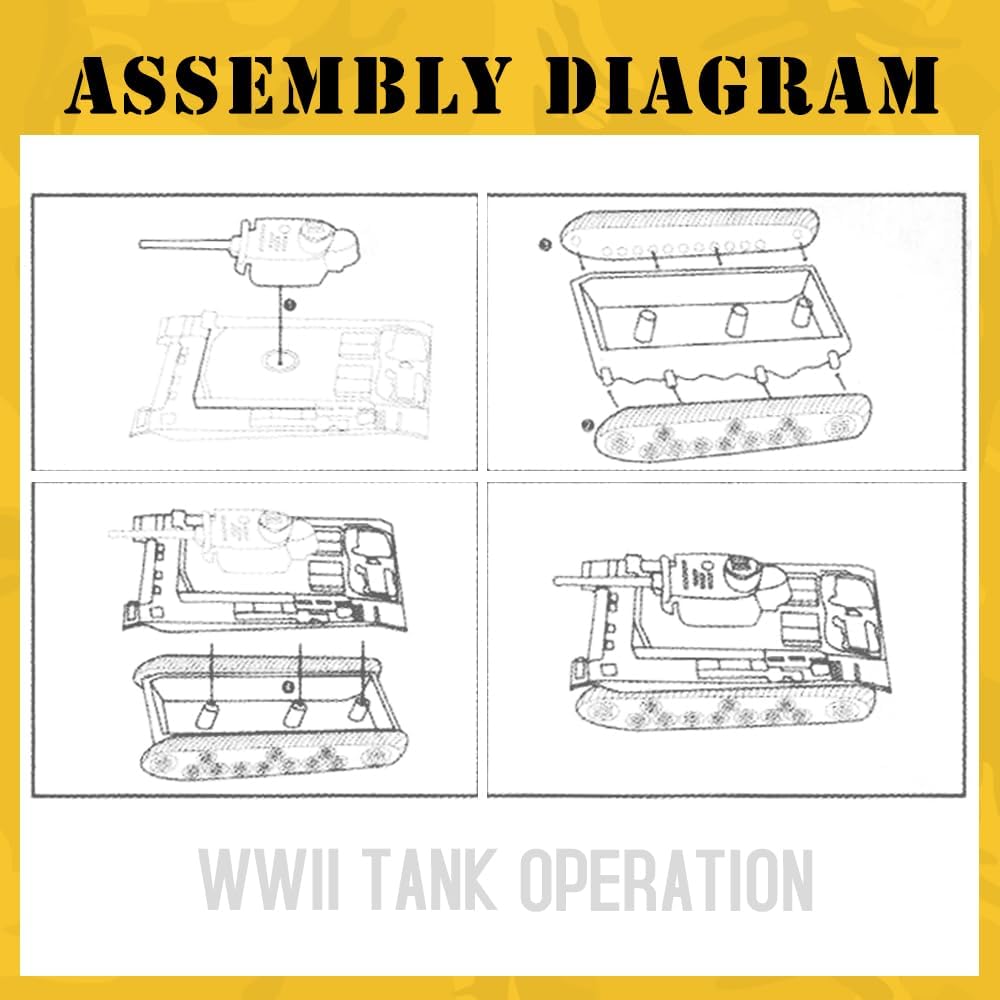ViiKONDO Kit de modelo de tanque de juguete, vehículo militar escala 1144, 8 piezas de la Segunda Guerra Mundial alemán Tigre Pesado Pantera Mediana