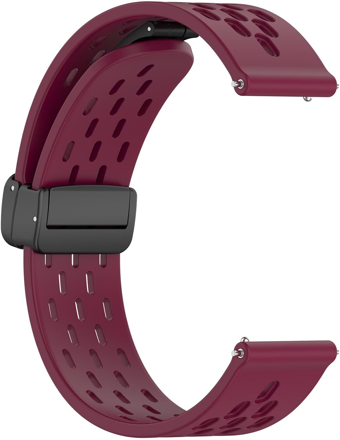 Compatible con Amazfit Bip 5 bandas, Lamshaw 0.866 in transpirable suave silicona deportiva con mariposa magnética Clousure correas de repuesto
