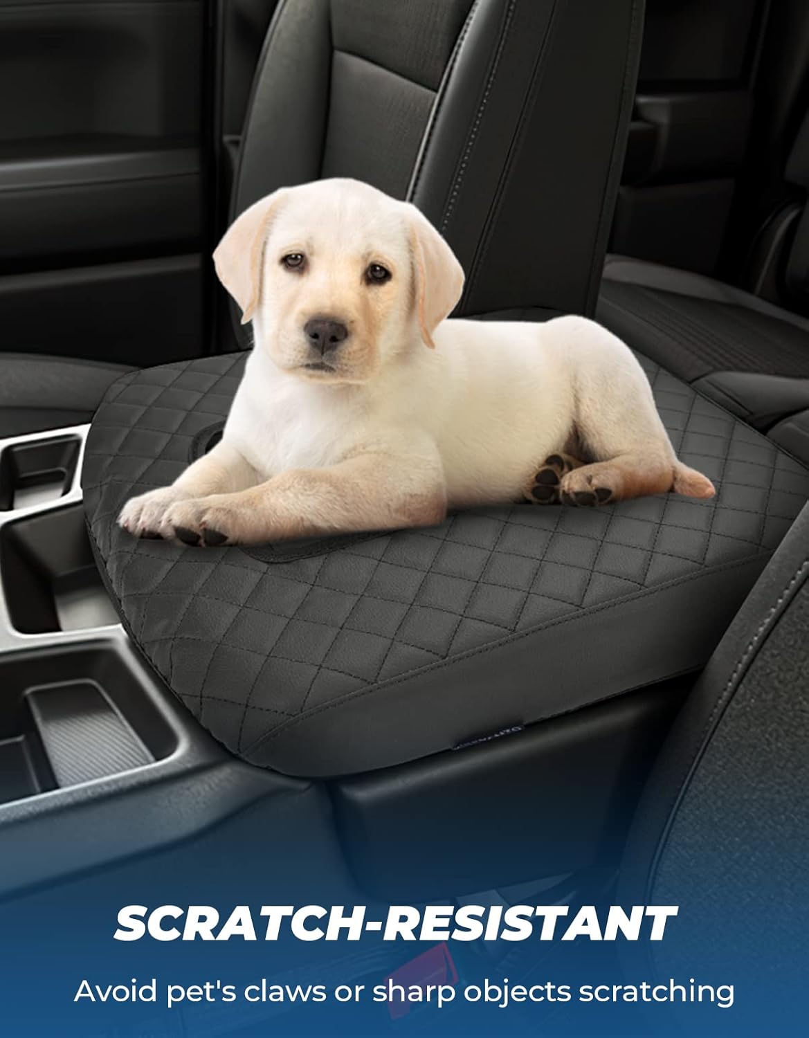 ISSYAUTO Funda de consola central compatible con Silverado Sierra Jump Seat 2019-2024 Funda de cuero para reposabrazos