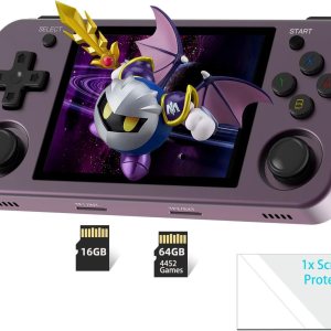 RG353M – Consola de juegos portátil integrada con tarjeta 64G 4452 juegos, carcasa de aleación de aluminio y pantalla IPS multitáctil de 3.5 RG353M – Consola de juegos portátil integrada con tarjeta 64G 4452 juegos, carcasa de aleación de aluminio y pantalla IPS multitáctil de 3.5