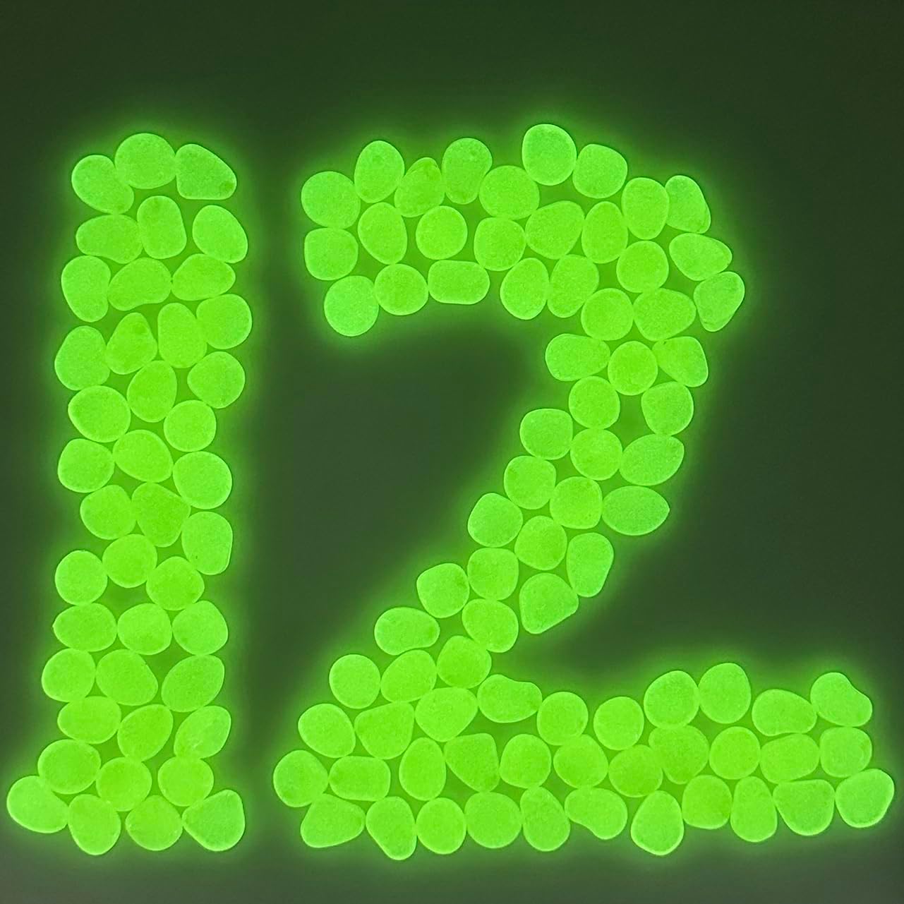 QTTLLI 100 piedras brillantes que brillan en la oscuridad, piedras decorativas para jardín, camino, pasarela, patio, pecera, marrón, amarillo