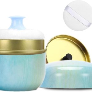 Soplo de polvo corporal y recipiente, contenedor de polvo vacÃo portátil de 3.15 pulgadas para polvo suelto para mujeres bebés, caja de polvo con Soplo de polvo corporal y recipiente, contenedor de polvo vacÃo portátil de 3.15 pulgadas para polvo suelto para mujeres bebés, caja de polvo con