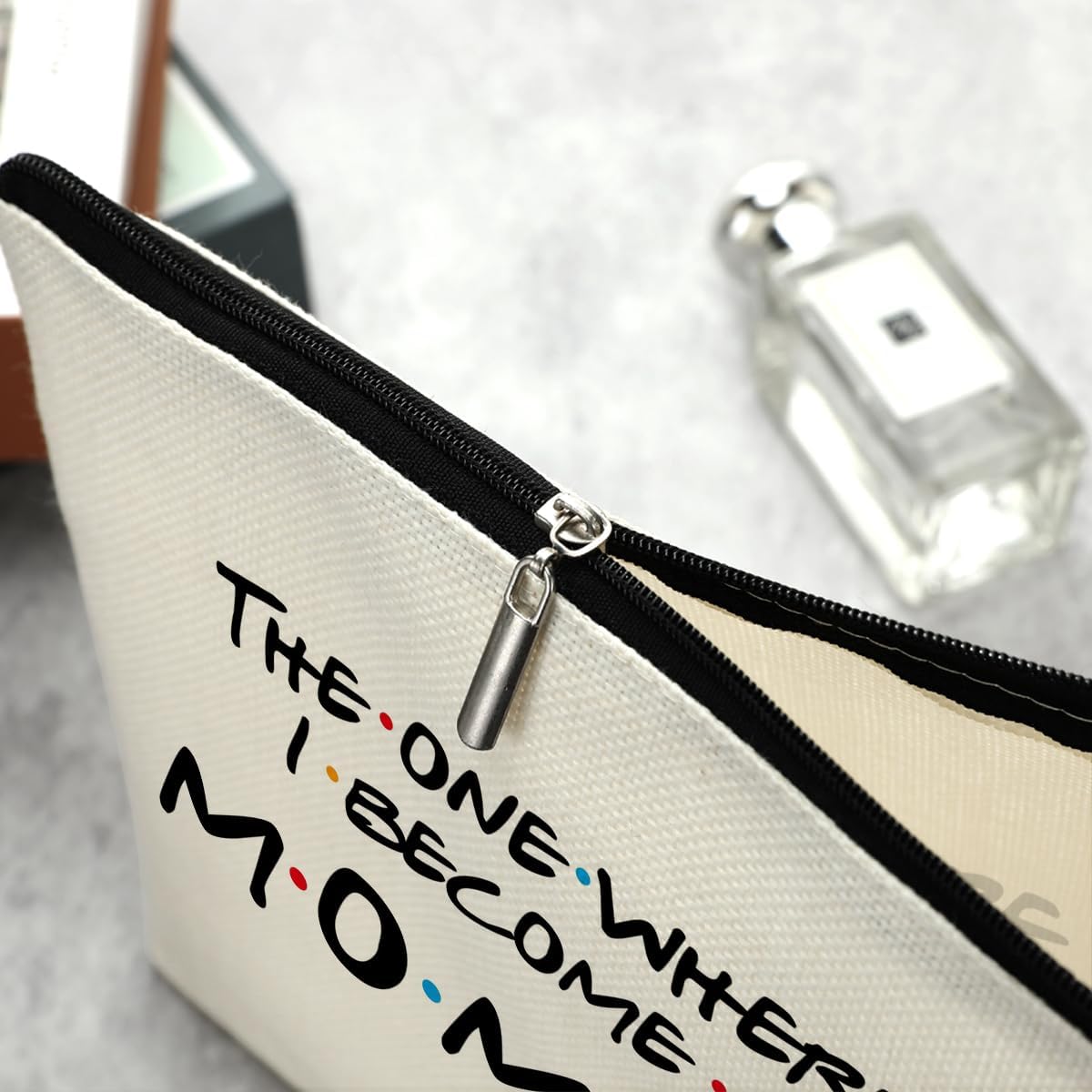 Bolsa de maquillaje inspiradora, bolsa de cosméticos, regalo de felicitaciones para mamá por primera vez, anuncio de embarazo, cumpleaños, día de la