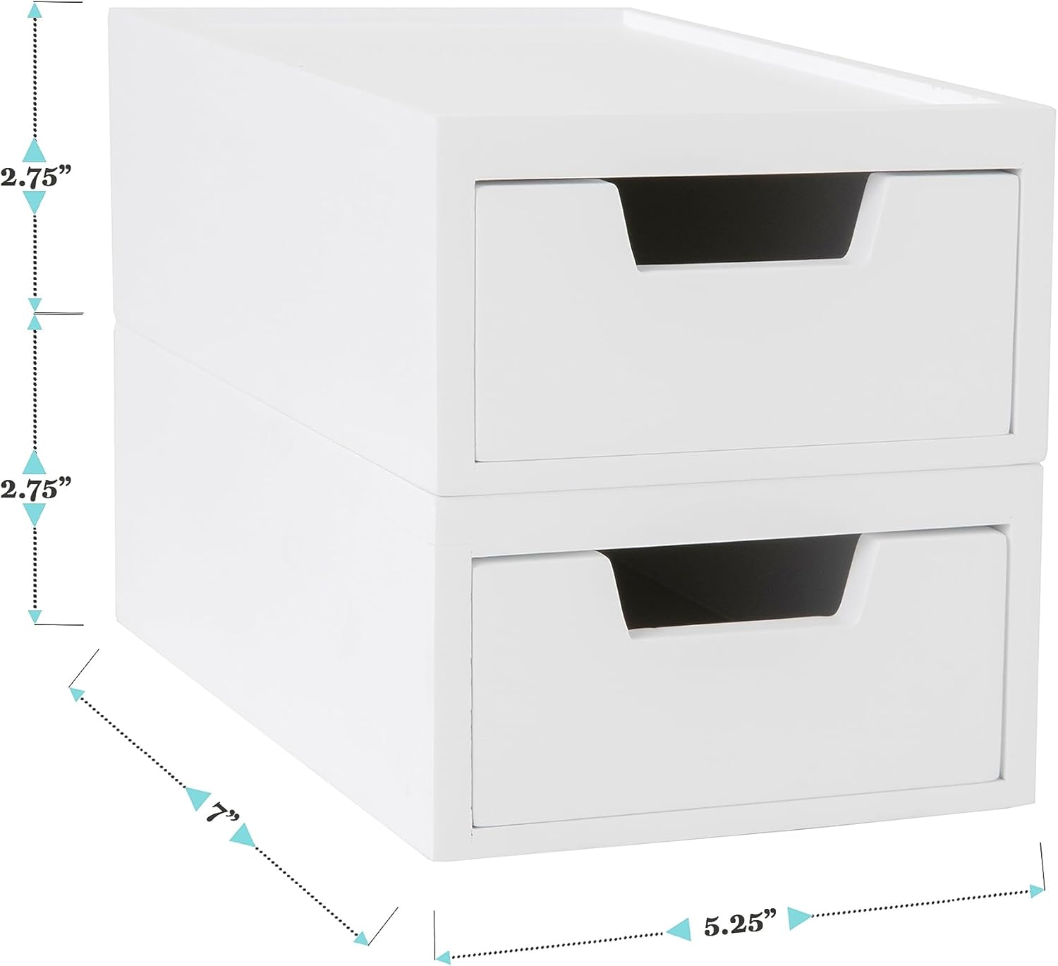 Martha Stewart Weston – Cajas de almacenamiento apilables de madera con cajones extraíbles, organizadores de almacenamiento de madera de ingeniería,