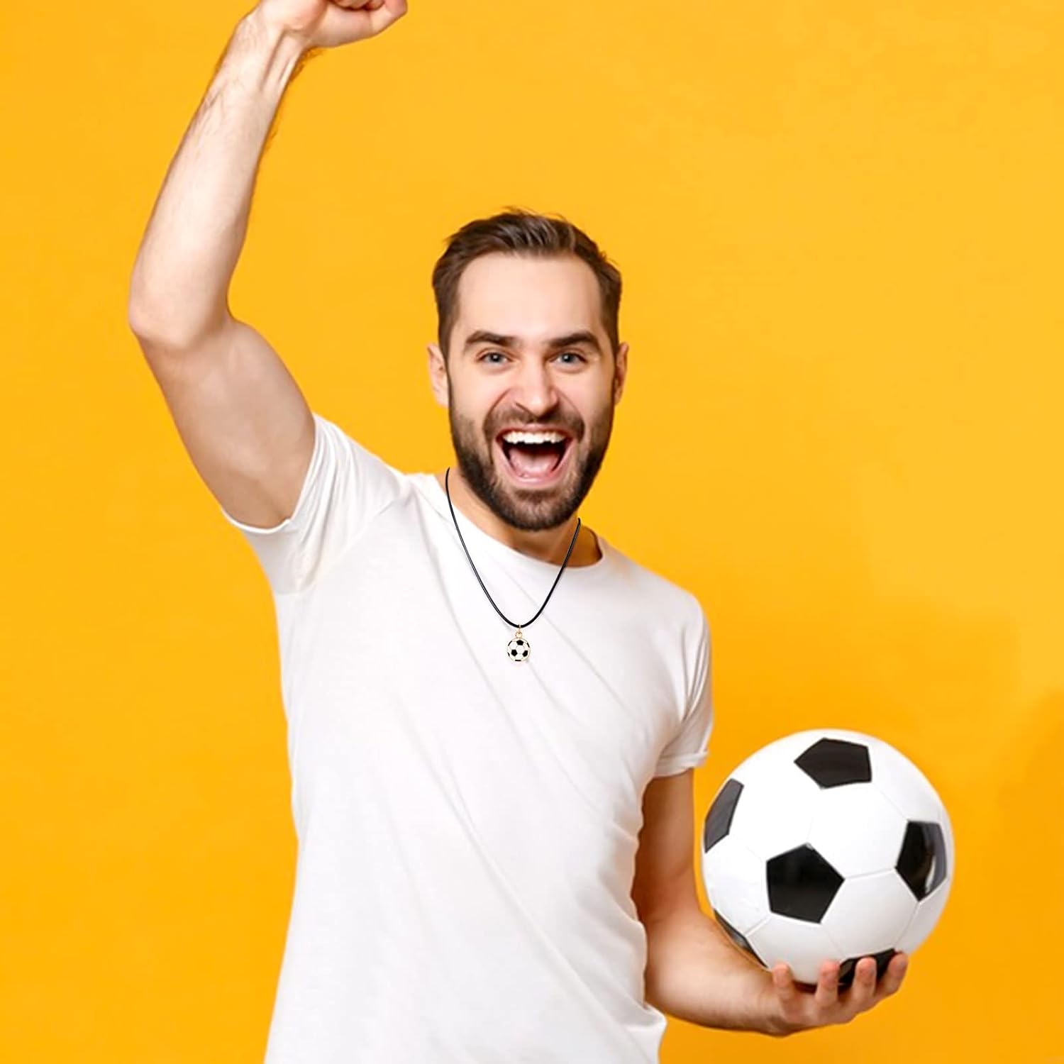 Collar con colgante de pelota de fútbol, suministros de fiesta, paquete de 24 bolsas de regalo de Navidad, para decoración de cumpleaños, escuela,