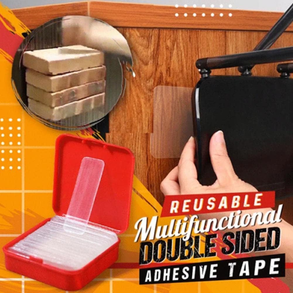 Cinta de doble cara, 60 cintas de montaje extraíbles multiusos, cinta adhesiva fuerte transparente, impermeable, cinta de montaje de doble cara para