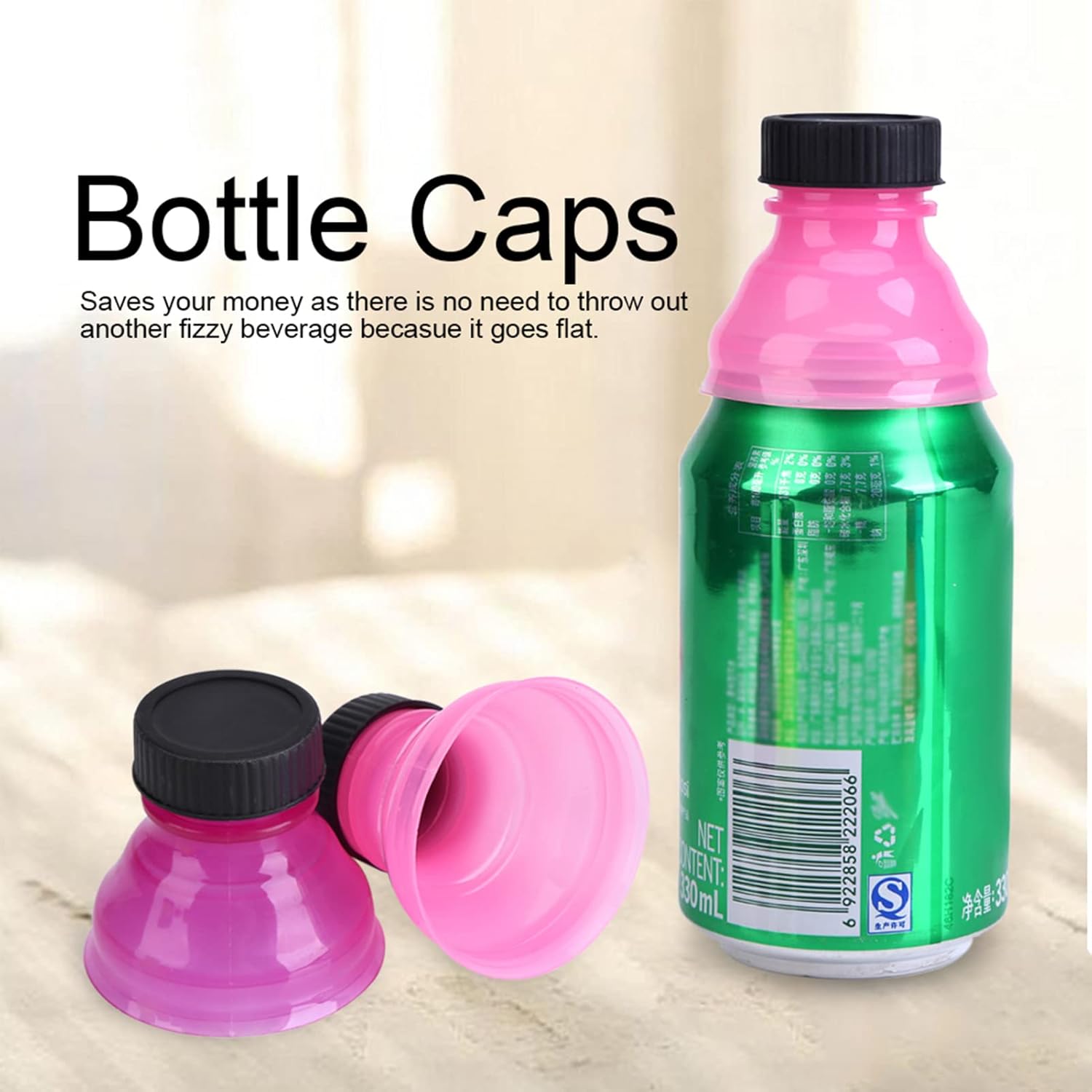 6 tapas reutilizables para botellas de latas a presión para tapa, reutilizables, para picnic, playa, reunión familiar, fiesta, se puede utilizar