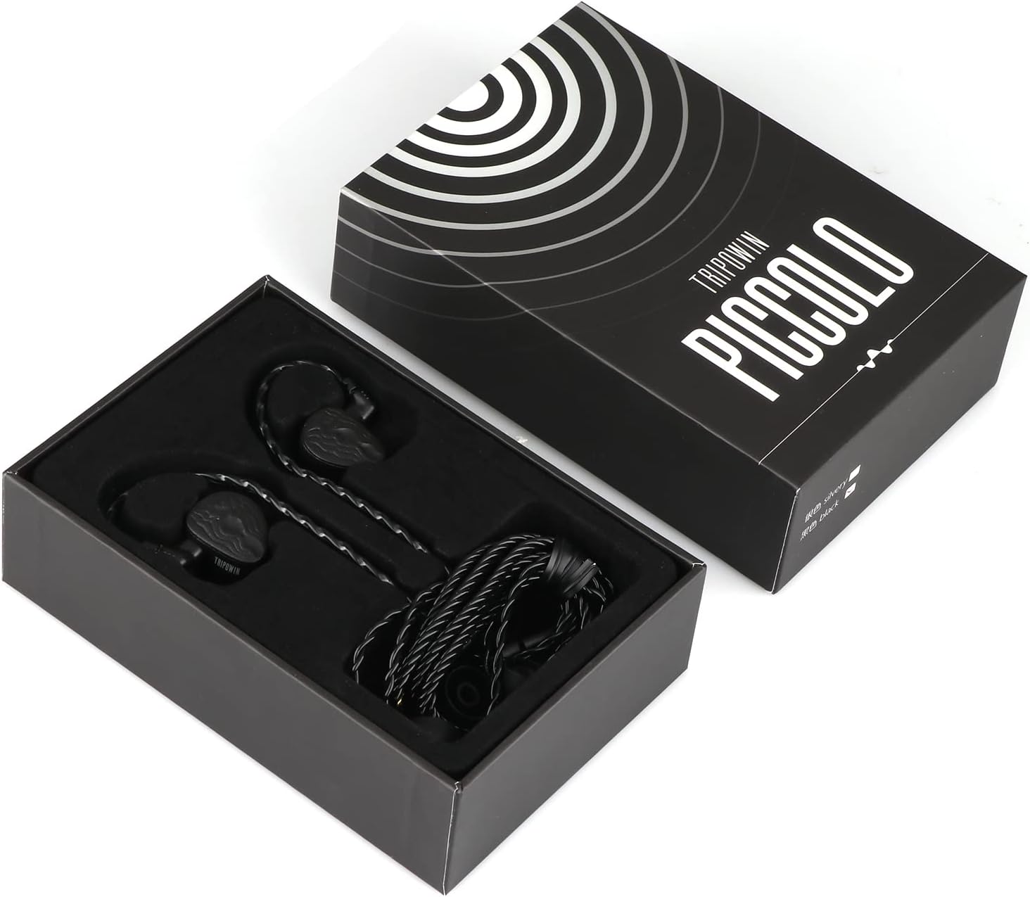 Tripowin Piccolo – Monitor dinámico LCP de 0.433 in, auriculares IEM de doble cavidad, sonido equilibrado, con cable desmontable OCC de 0.031 in de
