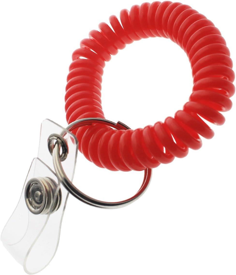 Specailist ID – Soporte para insignia de bobina de muñeca, elástico en espiral de alta calidad, llaveros y llavero, Variado