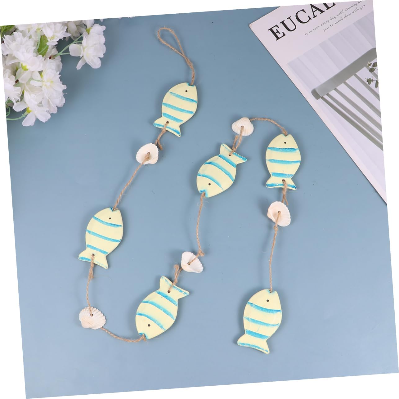 Garneck 3 piezas de decoraciones para salas de casa de madera adornos de casa mini adorno de playa decoración de puerta para el hogar, decoración de