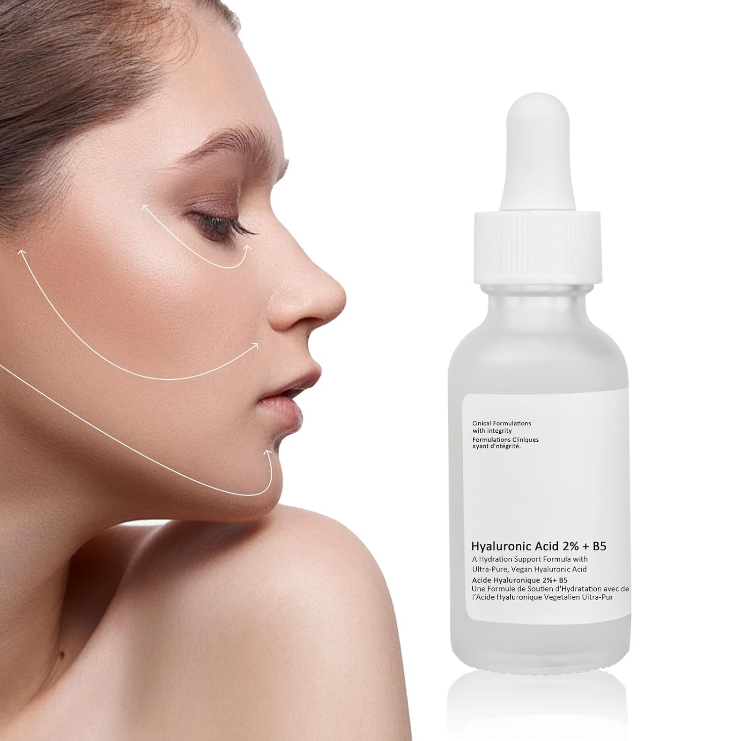 Suero facial de ácido hialurónico 2% + B5, suero de ácido hialurónico de 1.0 fl oz para cara, 1 onza de suero de ácido hialurónico, ácido