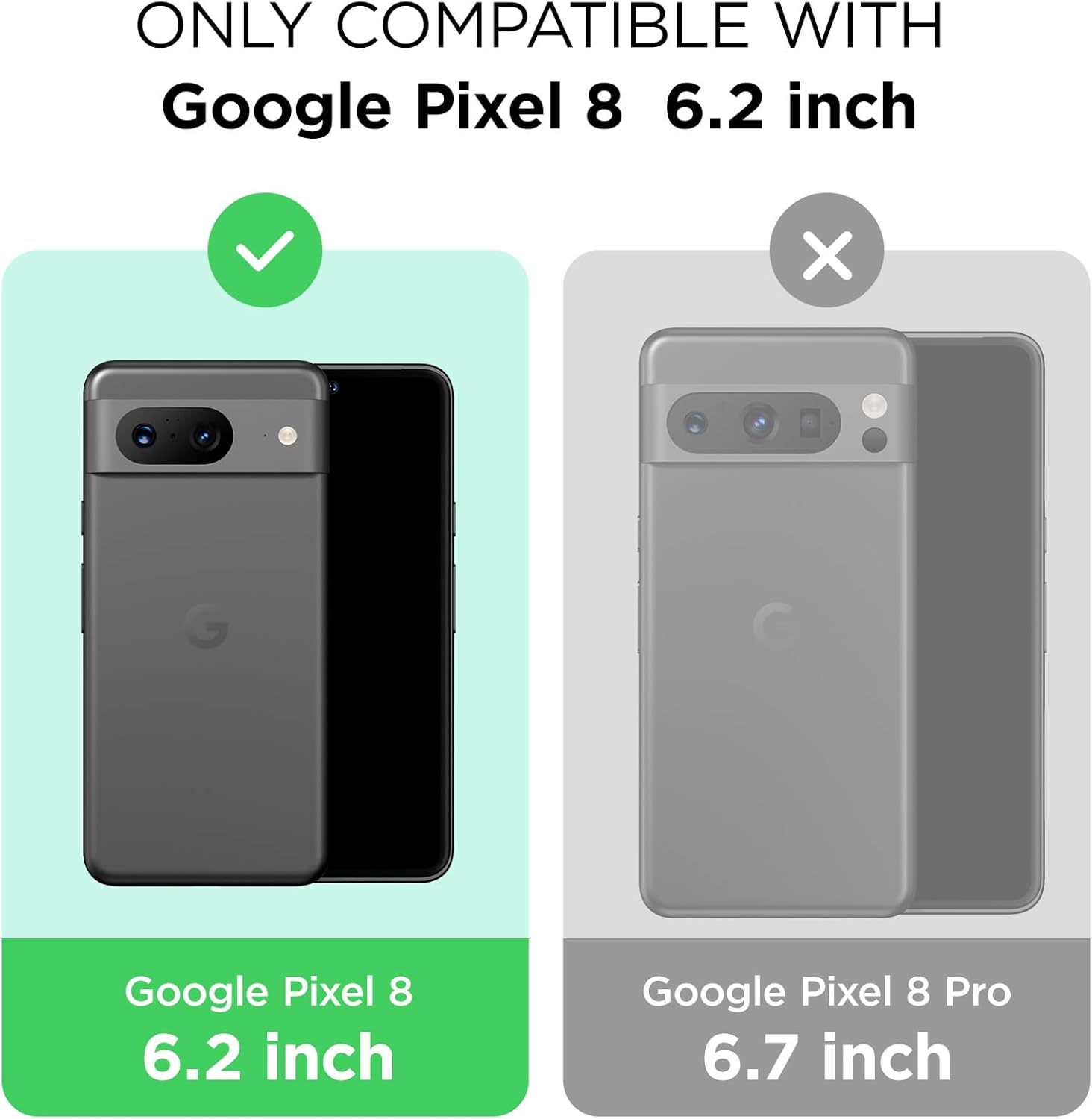Compatible con Pixel 8, funda de silicona líquida, funda protectora de cuerpo completo a prueba de golpes, forro de microfibra suave, funda delgada