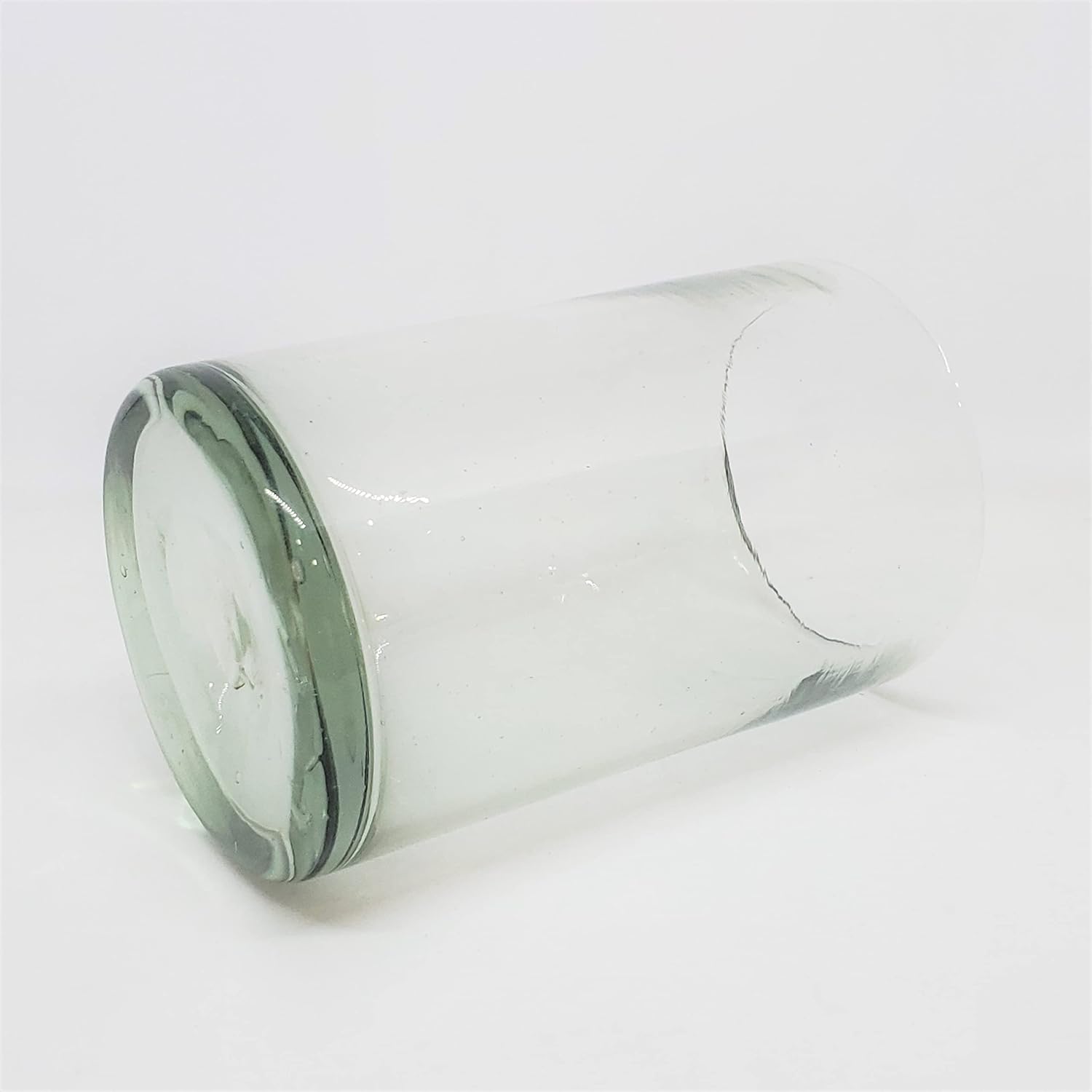 Clear Blown – Juego de 6 vasos de jugo de 9 onzas, cristalería mexicana hecha a mano, vidrio reciclado, sin plomo ni toxinas (jugo)