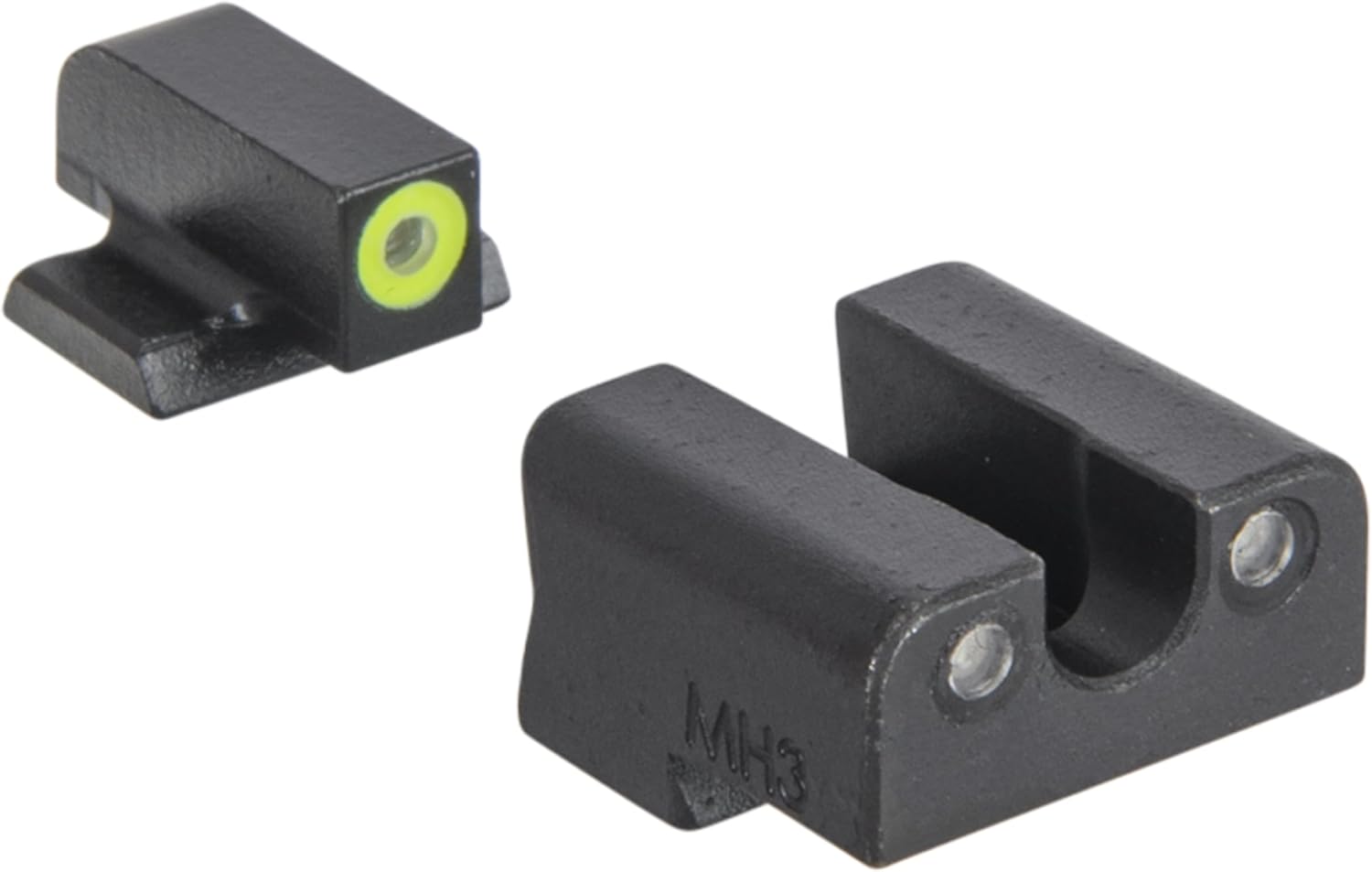 MEPRO Hyper-Bright tritium Night Sights Compatible with Canik TP Series (New Models), Green tritium dots,Extra Bright Colored Front photoluminescent