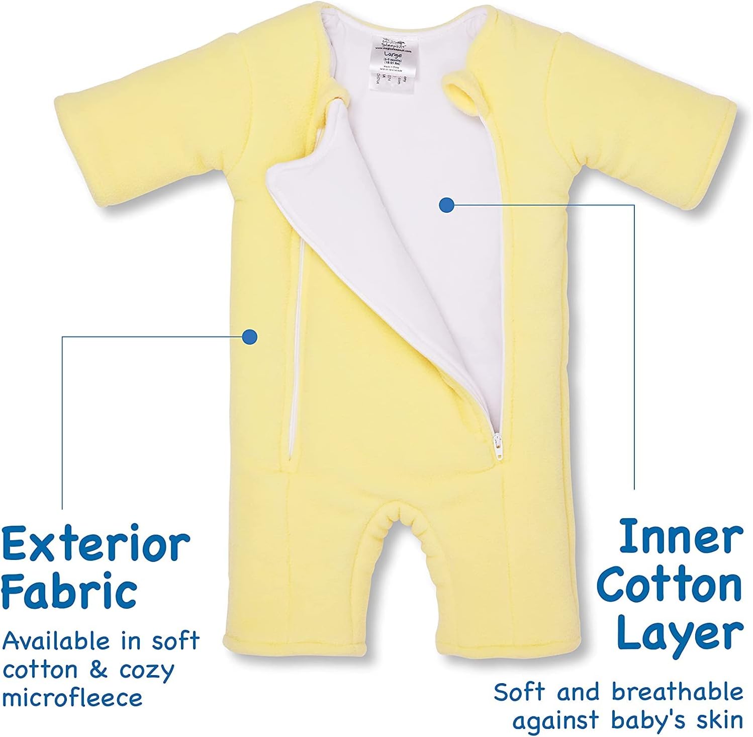 Baby Merlin’s Magic Merlin – Pijama de microforro polar para bebé de transición – Traje de dormir para bebés de 3 a 6 meses y 6 a 9 meses