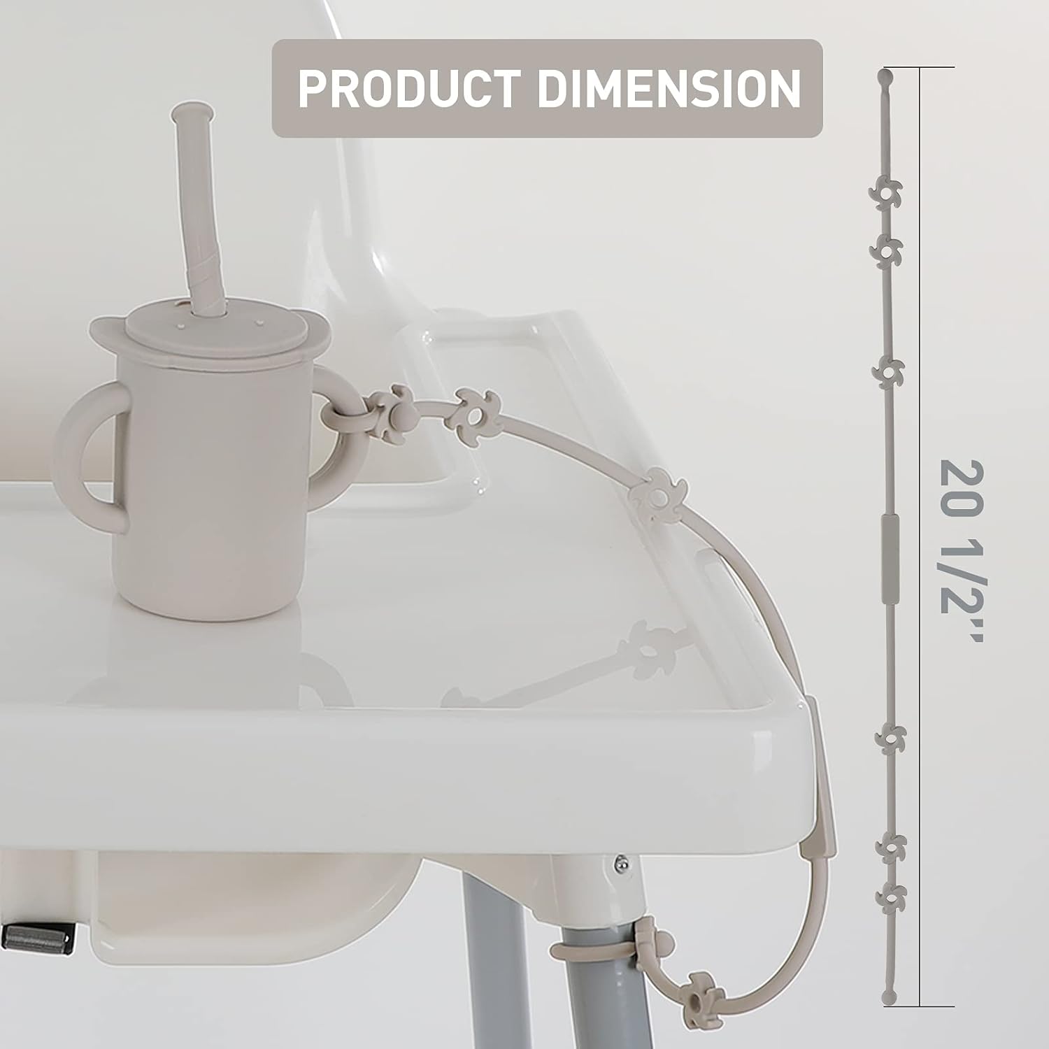 Correas de seguridad de juguete, clips de silicona de grado alimenticio para chupete, correa elástica ajustable para cochecitos, silla alta, cunas,
