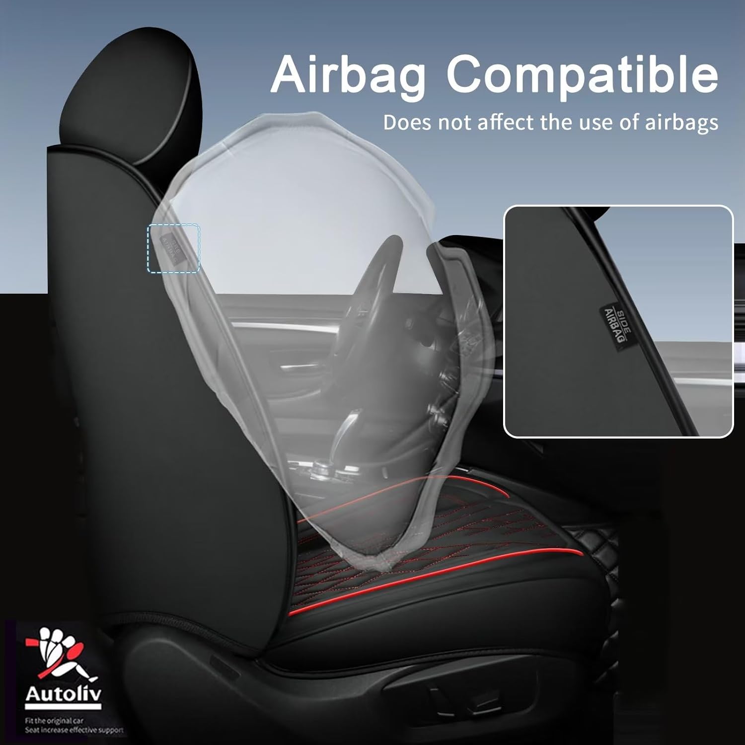 2 fundas de asiento delantero de automóvil para ChevroletChevy Trailblazer 2021-2024, cojín de asiento de Chevy de piel sintética, impermeable,