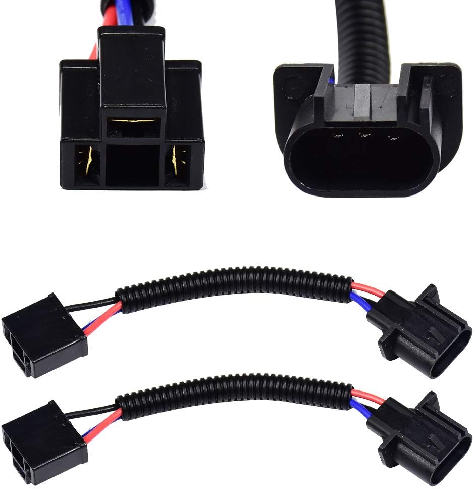 HUIQIAODS Adaptador de extensión H13 9008 a H4 9003, arnés de cableado, conectores de conectores de conversión de faros delanteros para Jeep