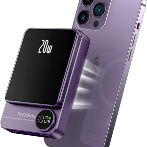 Banco de energía magnético de 10000 mAh, batería inalámbrica de 20 W de carga rápida compatible con Mag-Safe, cargador portátil de cuerpo de metal Banco de energía magnético de 10000 mAh, batería inalámbrica de 20 W de carga rápida compatible con Mag-Safe, cargador portátil de cuerpo de metal