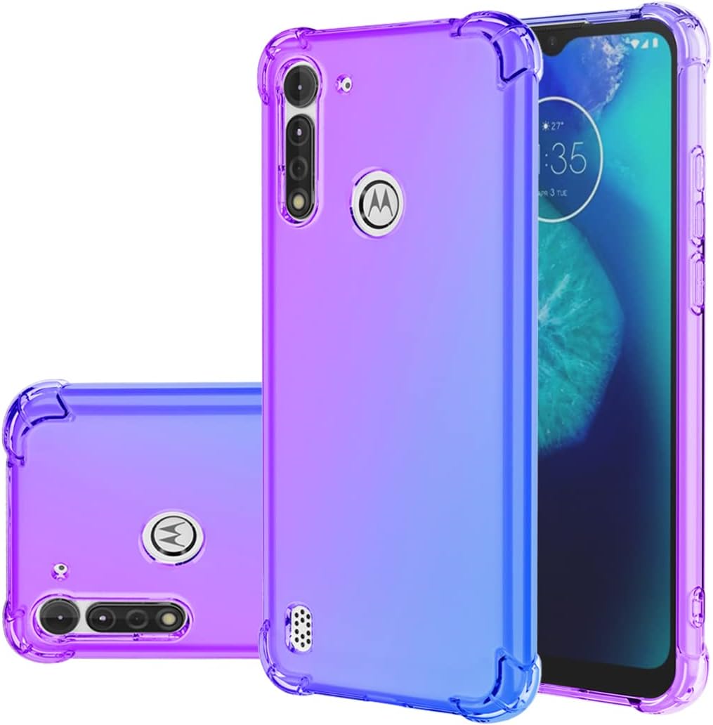 Funda para Moto G8 Power Lite, Motorola G8 Power Lite XT2055-2 Linda funda, Gradient Slim Anti Scratch TPU Funda protectora a prueba de golpes para