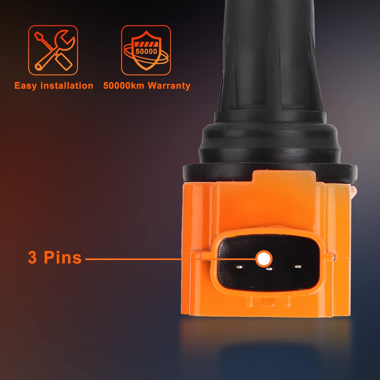 Juego de 6 bobinas de encendido UF617 compatibles con Infiniti 370Z G37 M37 Q50 Q60 Q70 QX50 QX70 Nissan 370Z 3.7L V6