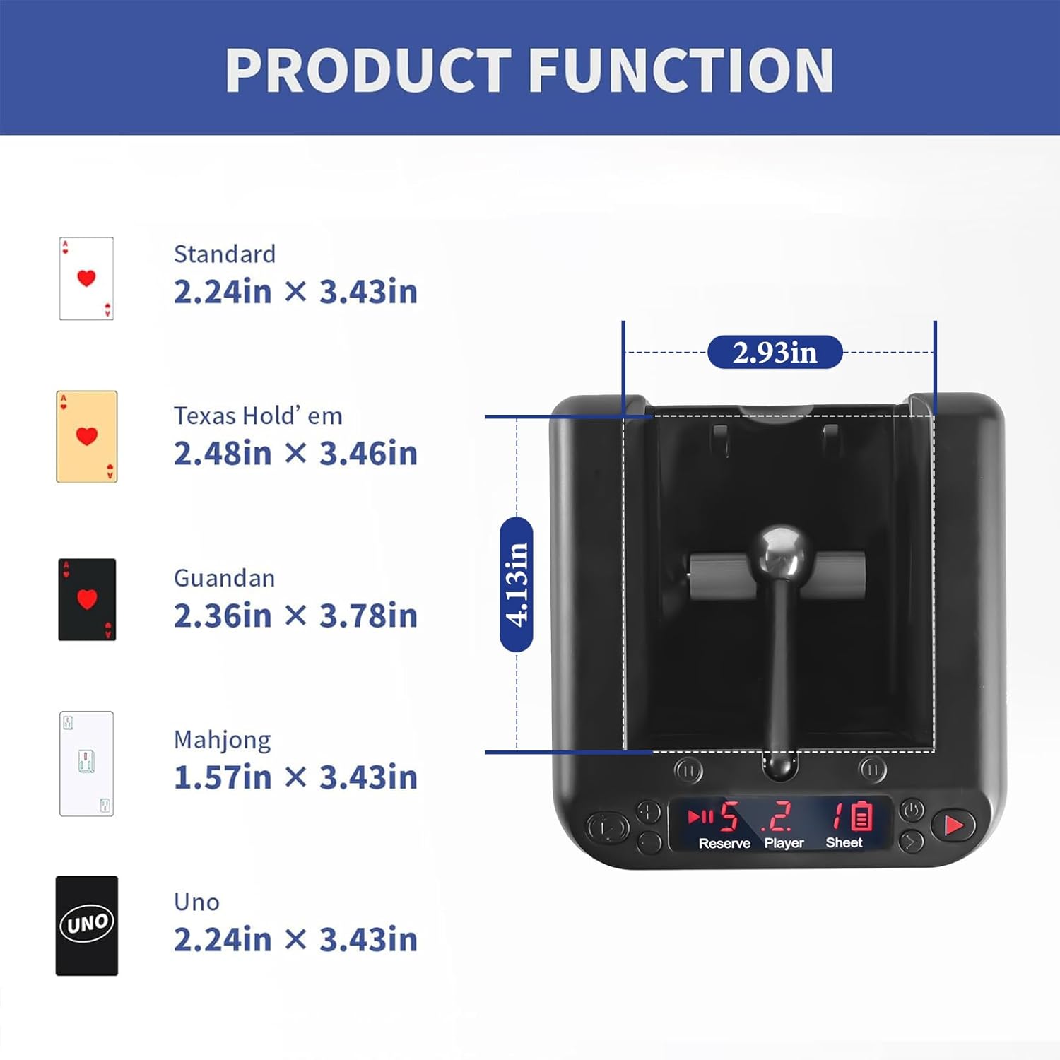 CARDSPIN Distribuidor automático de cartas, 360 giratorio 2 barajas máquina de distribuidor de cartas de póquer automático, rápido, preciso y