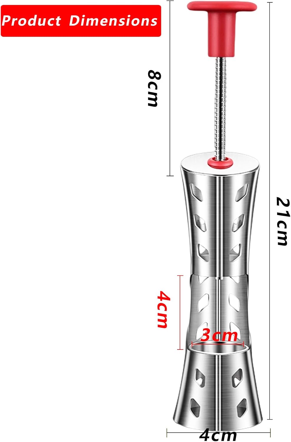 Cherry Pitter – Herramienta descorazonadora de acero inoxidable 304 de alta calidad, herramienta multifunción para eliminar semillas de cerezas para