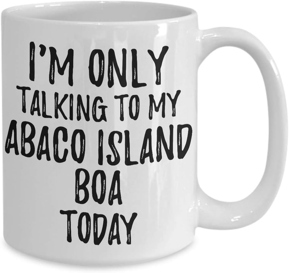 I Am Only Talking To My Abaco Island Boa Today Mug Funny Gift For Pet Lover Mom Dad Coffee Tea Cup Large 15 oz