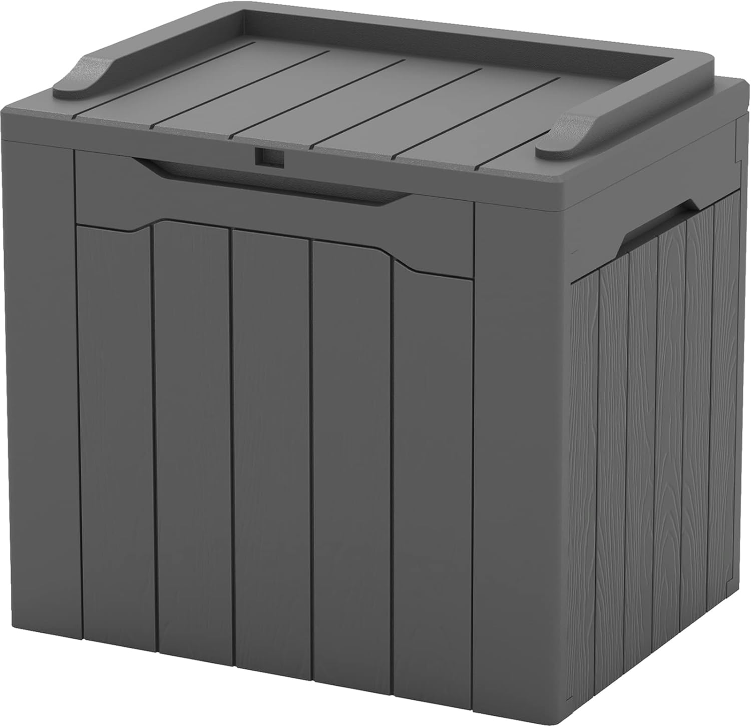 Patiowell Caja de resina de 30 galones, caja de almacenamiento al aire libre para muebles de patio, entregas, suministros de piscina, impermeable y