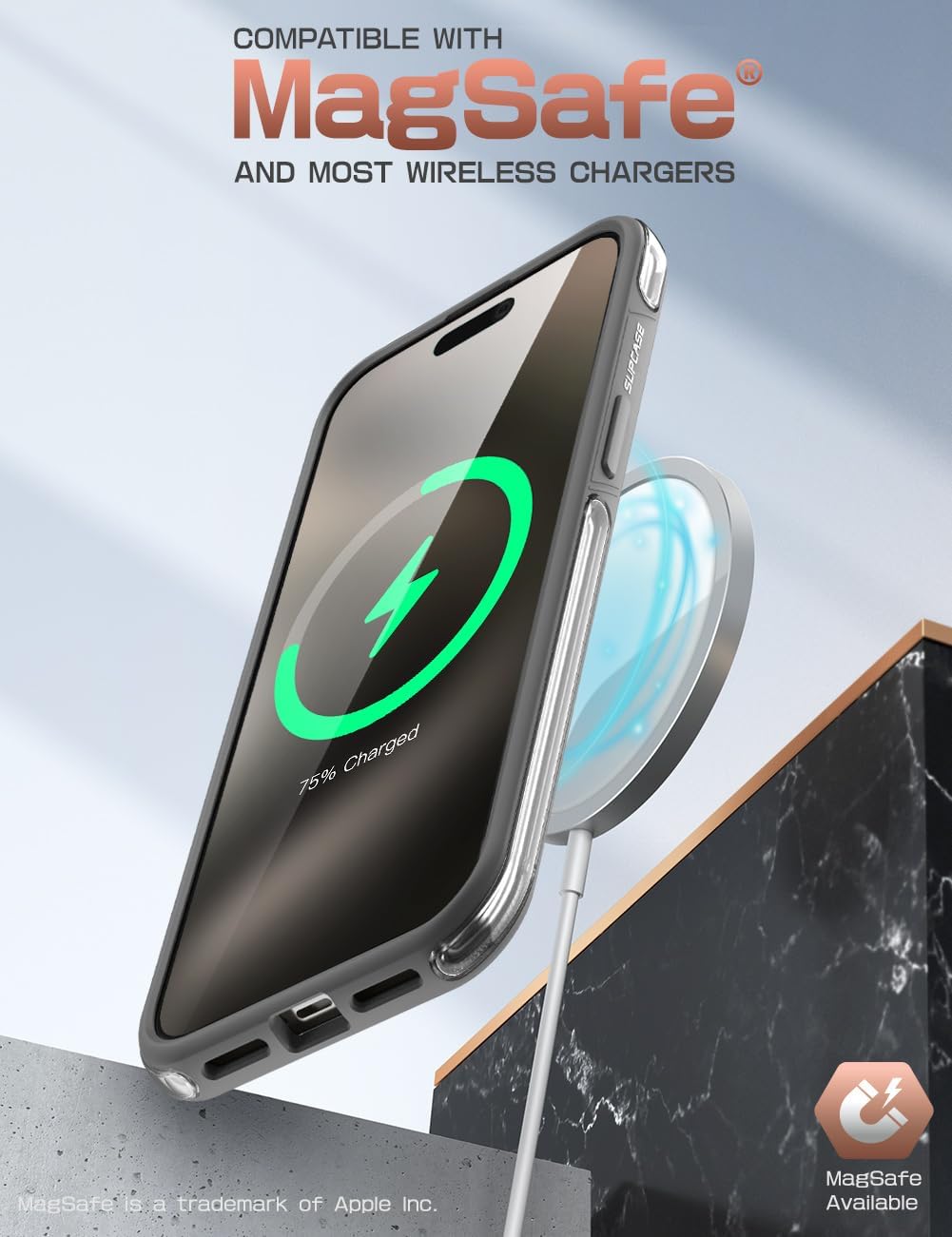 SUPCASE UB Air Mag – Funda para iPhone 15 Pro Max de 6.7 pulgadas con bolsa de aire, compatible con MagSafe protección contra caídas a prueba de