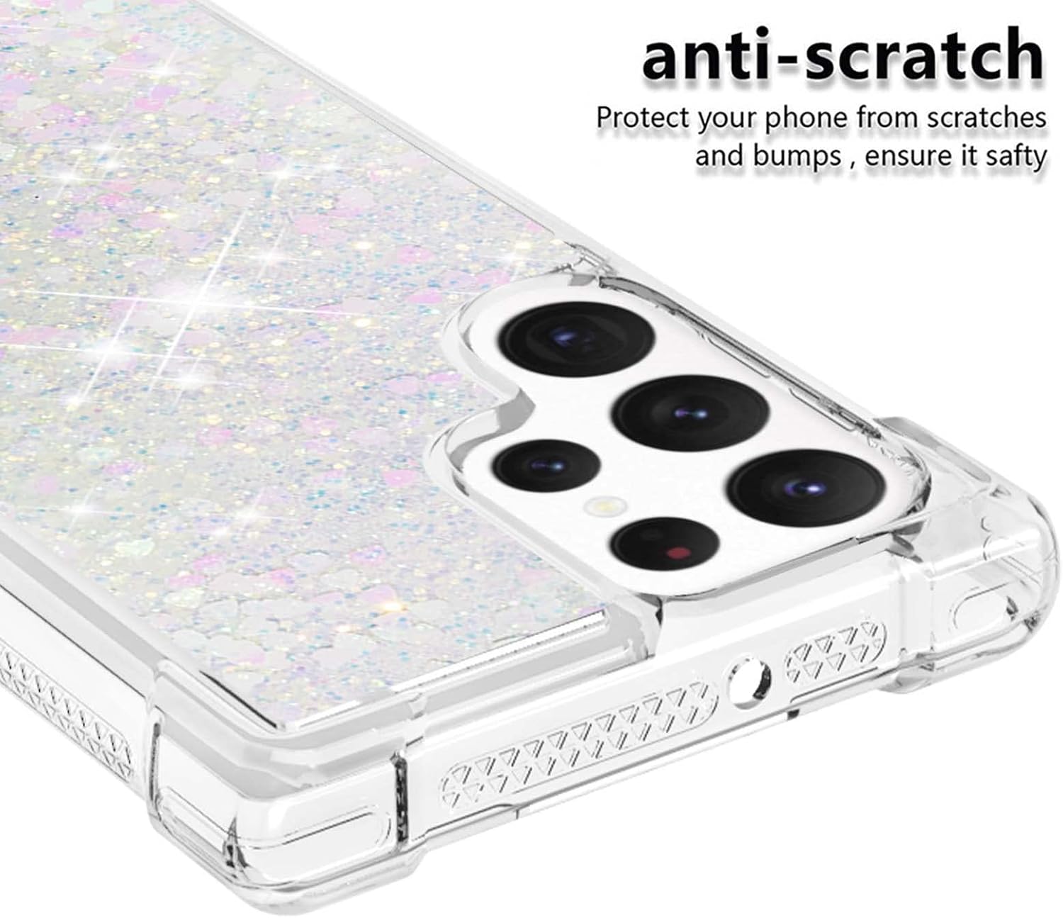 Monwutong LSWT – Funda delgada para Samsung Galaxy S22 Ultra, con efecto de arena movediza líquida con purpurina, silicona suave TPU con lente de
