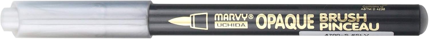Marvy Uchida – Rotulador opaco, color plateado