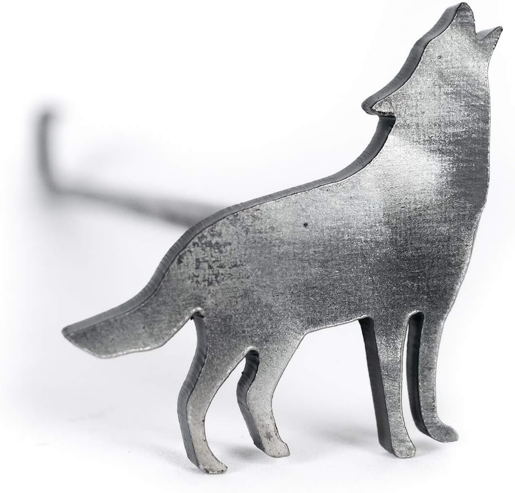 Hierro de marca de madera animal para manualidades personalizadas, carpintería personalizada, barbacoa y parrilla, lobo – 3.5 pulgadas – The