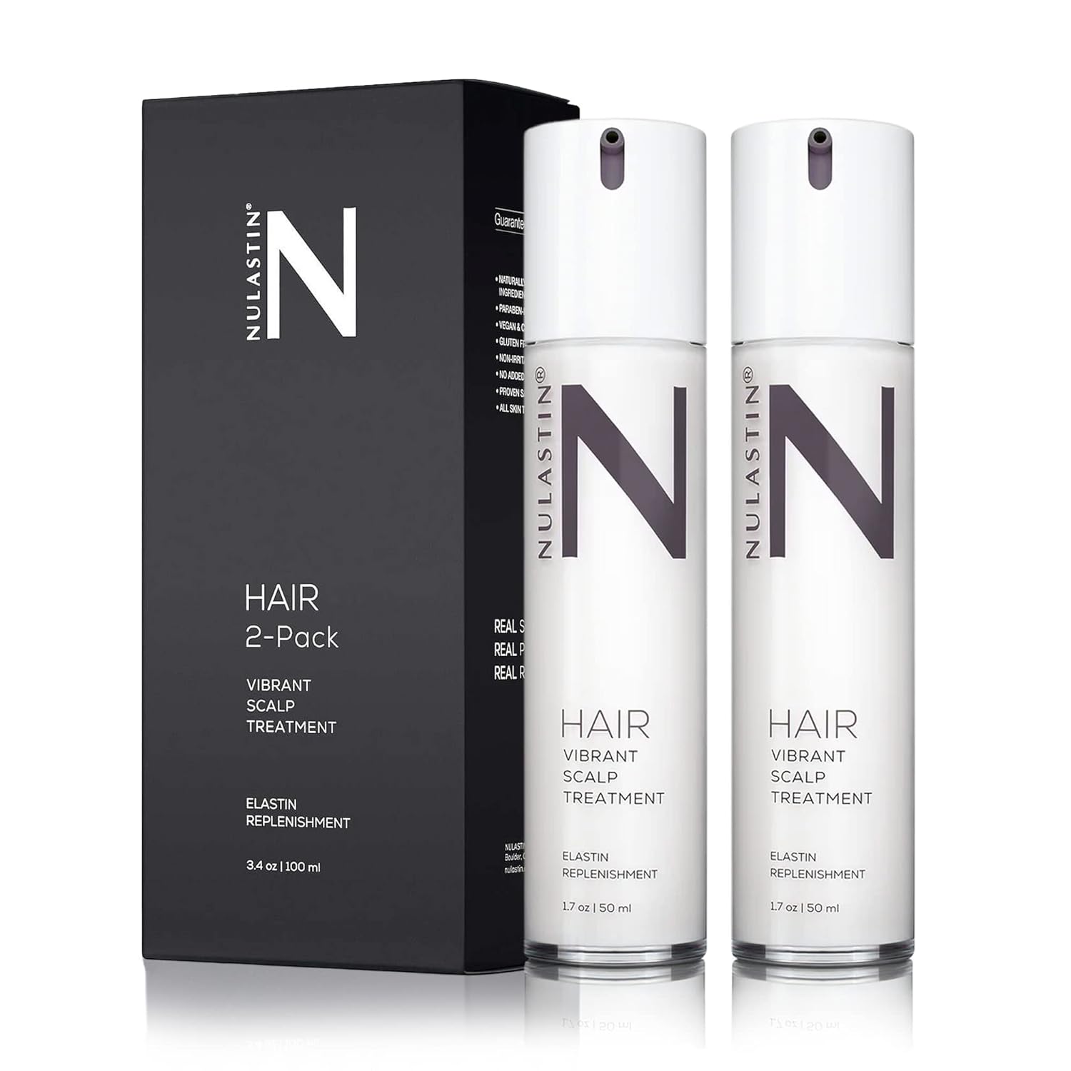 NULASTIN Tratamiento de suero vibrante para el cuero cabelludo y la barba para hombre con Elastaplex para un cabello más grueso, de aspecto más