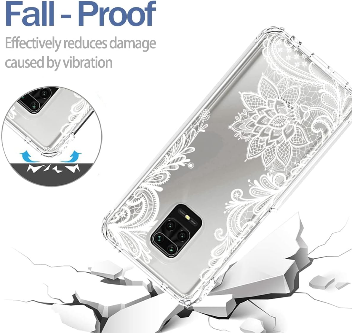 Funda para teléfono Redmi Note 9 ProNote 9 Pro MaxNote 9SM2 Pro con protector de pantalla de vidrio templado, funda protectora de cuerpo completo