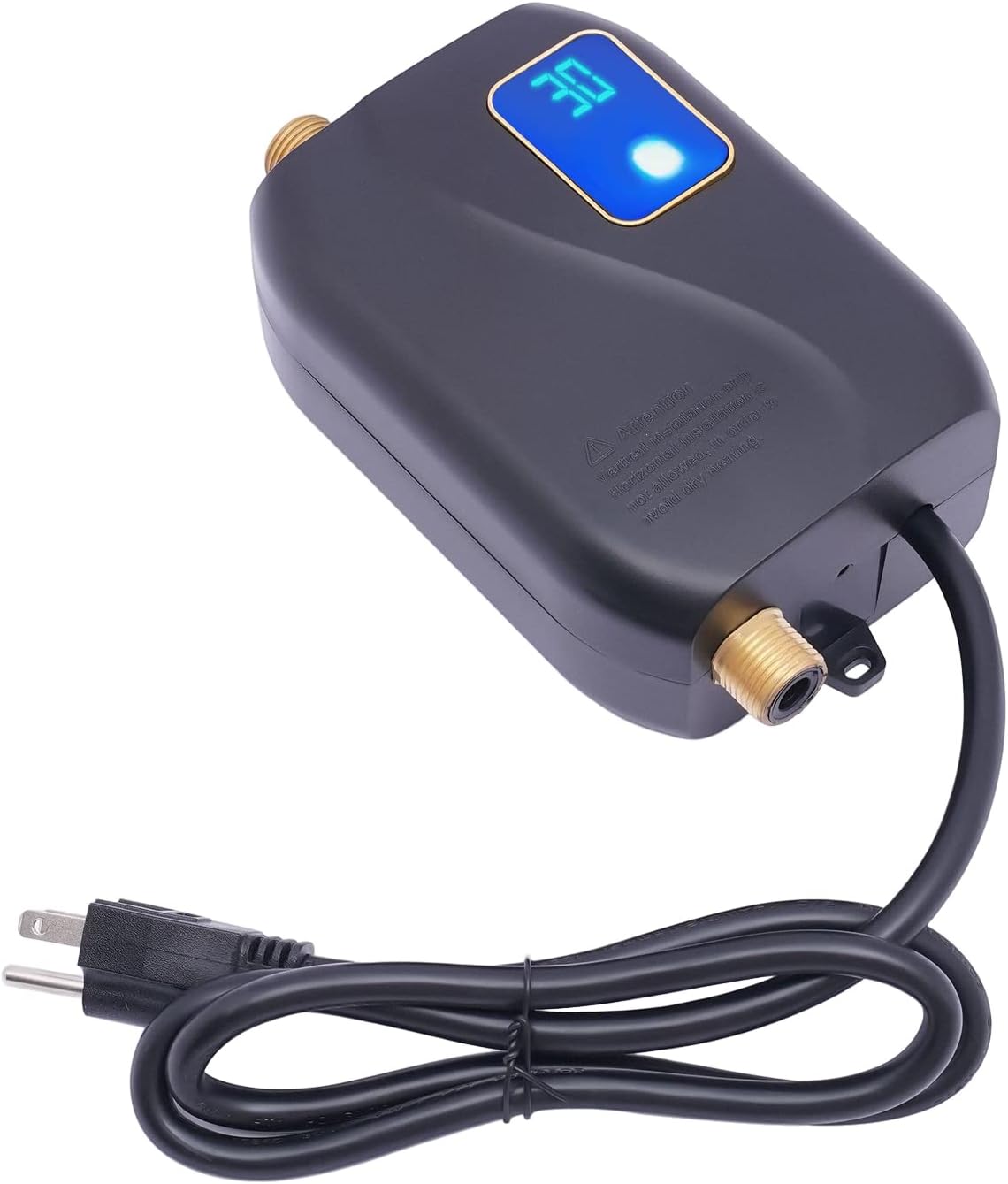 Calentador de agua de 110 V, 3000 W, mini calentador de agua eléctrico instantáneo sin tanque, calentador de agua eléctrico con pantalla LCD para