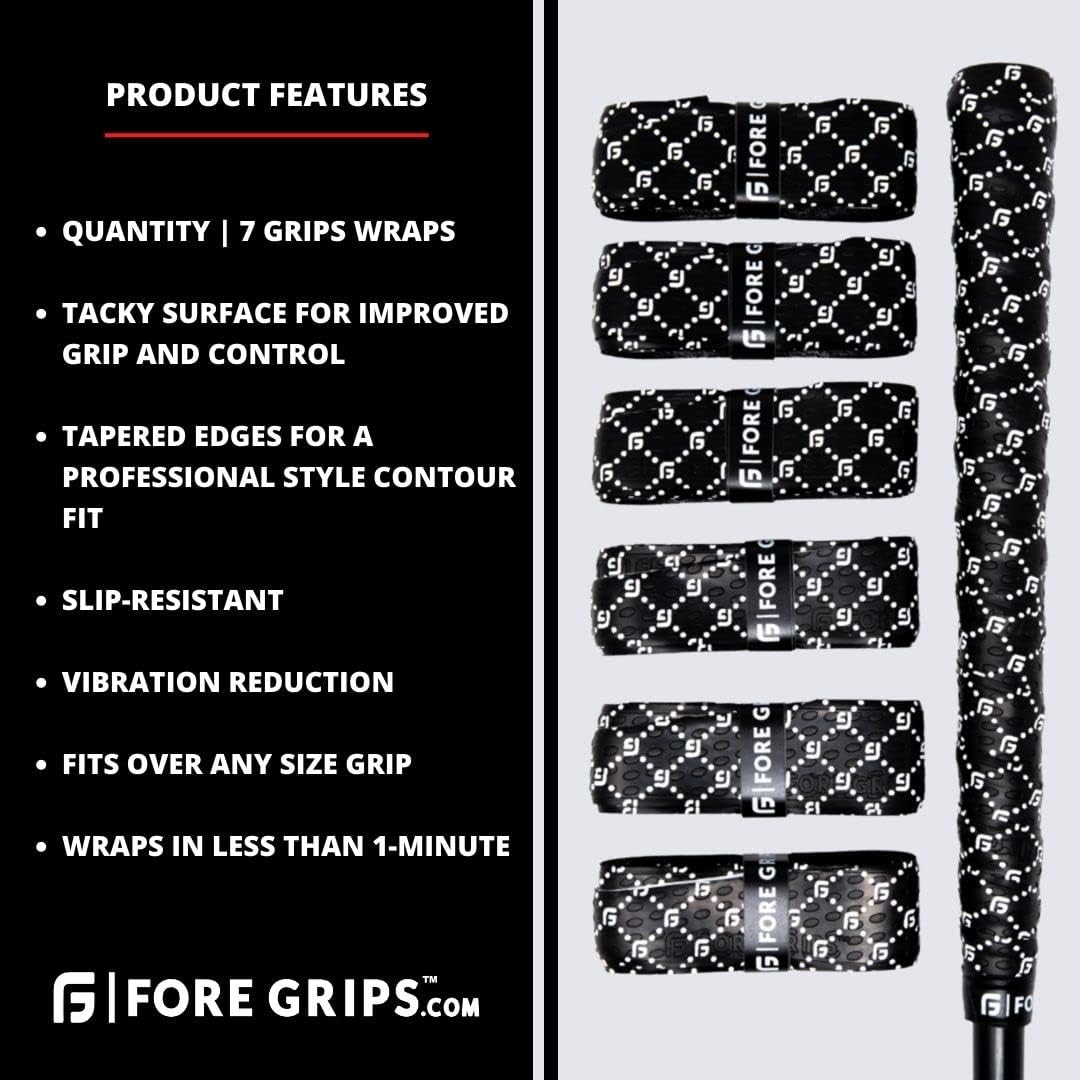 FORE GRIPS  GOLF’S #1 GRIP WRAP (7-PACK) – Elimina la molestia de volver a agarrar – ABRIR. ENVOLUCIÓN. JUEGA