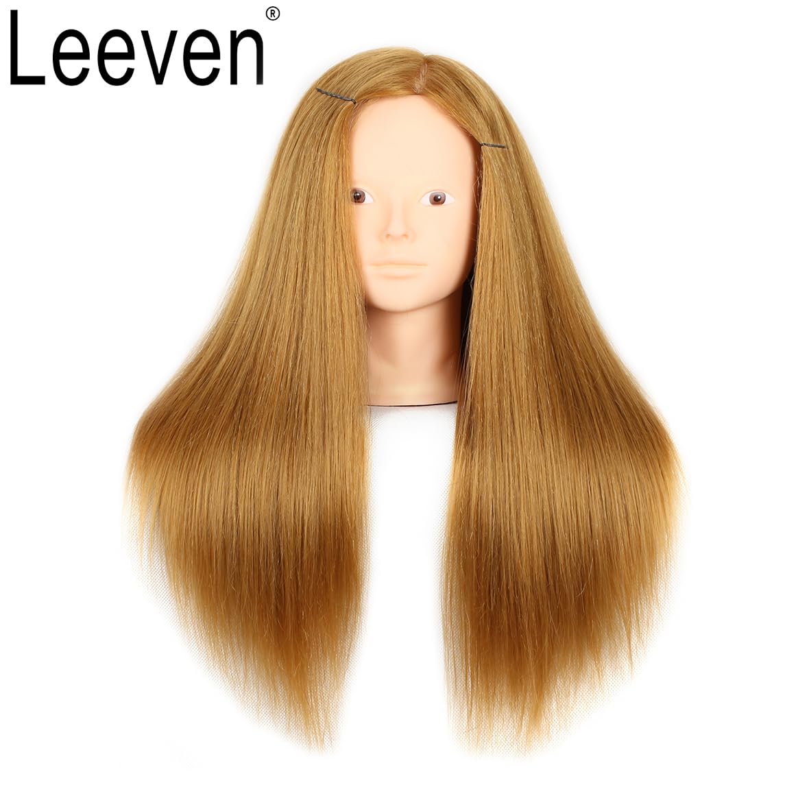 Cabeza de maniquí de 20 pulgadas 60% cabello humano de formación de peinado cabeza maniquí cosmetología cabeza de peluquería entrenamiento de