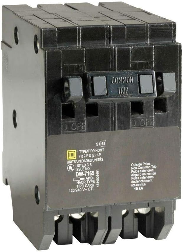 SCHNEIDER ELECTRIC Disyuntor miniatura HOMT1515220 de 120240 voltios y 15 amperios 120240 V 15 A